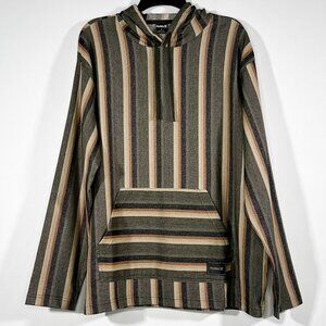Hurley OG Drawstring Hooded Poncho Long Sleeves Kangaroo Pocket Size‎ L